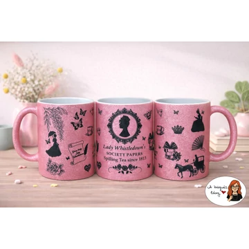 Bridgerton glitter bögre - VÁLASSZ SZÍNT!