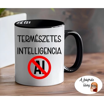 Természetes intelligencia bögre - színes belsővel - VÁLASSZ SZÍNT!